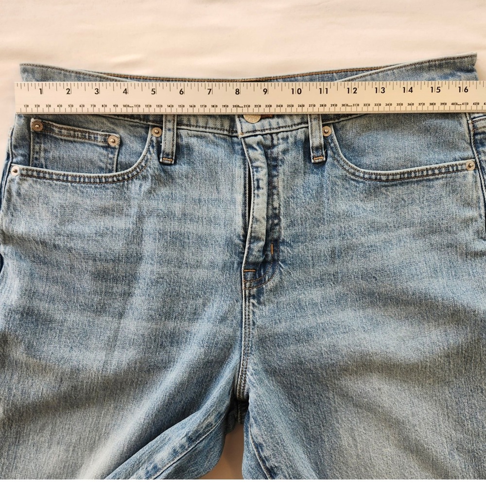 J.Crew Relaxed Boyfriend Jeans Womens 29 Light Wash Distressed High Rise Denim - Picture 7 of 9